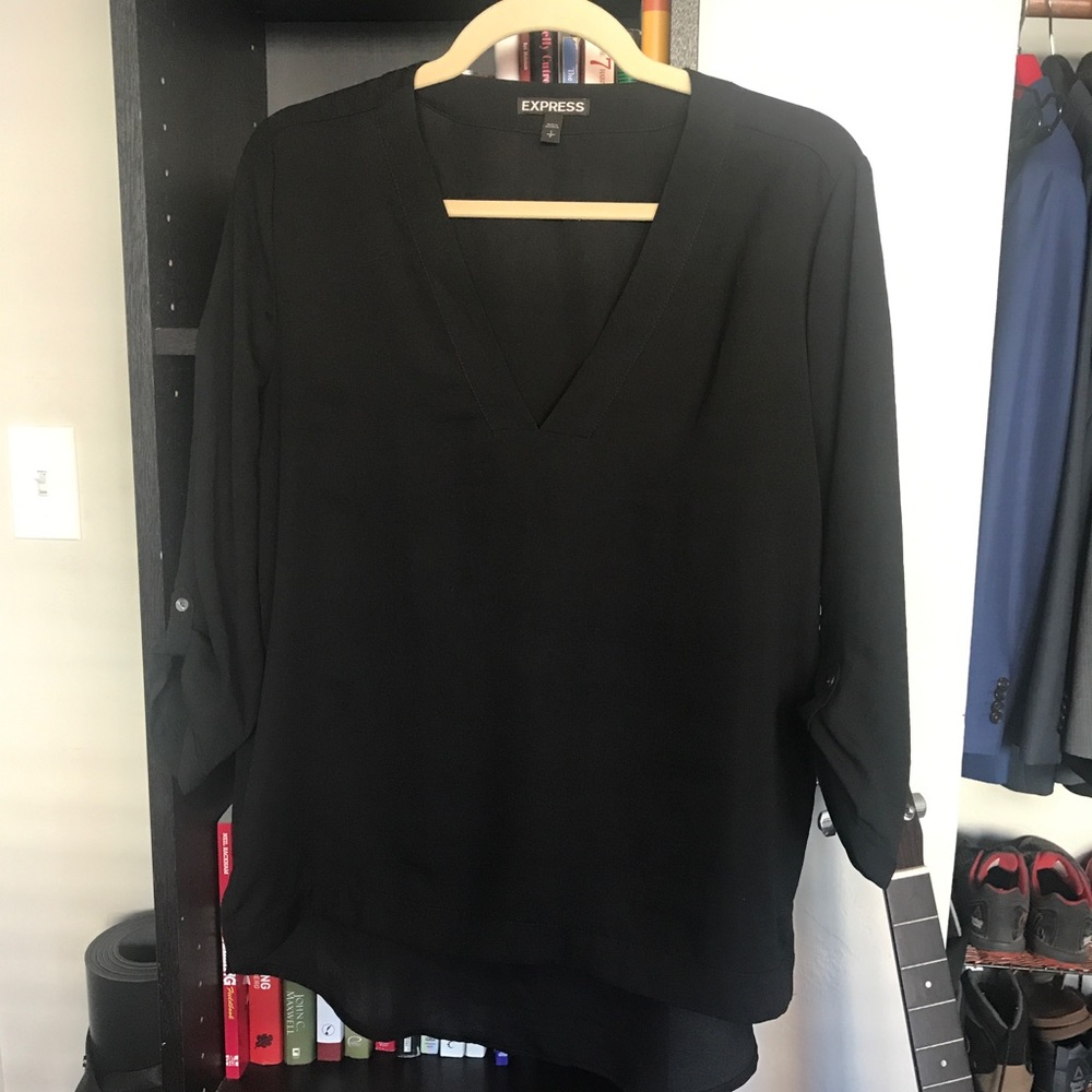 Express Black V-neck blouse